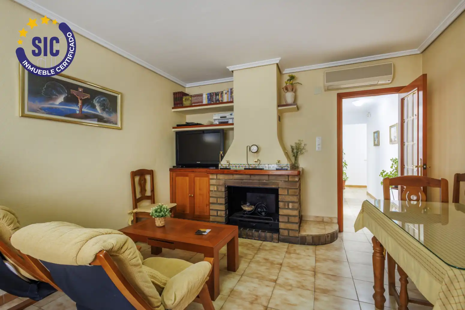 Sala de estar de Casa adosada en venta en Carlet con Terraza y Balcón