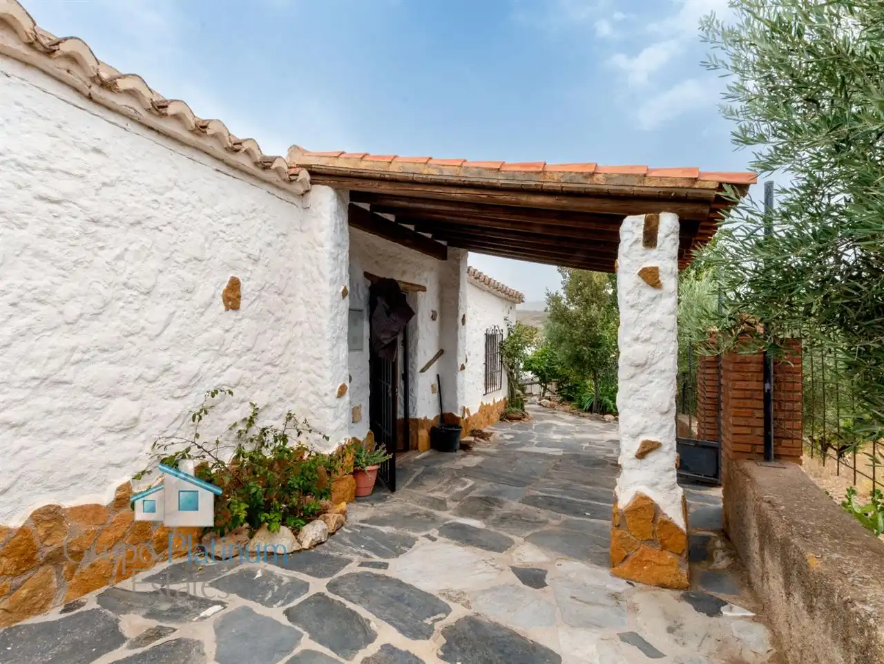 Vista exterior de Casa o chalet en venta en Huéneja con Jardín privado, Trastero y Piscina