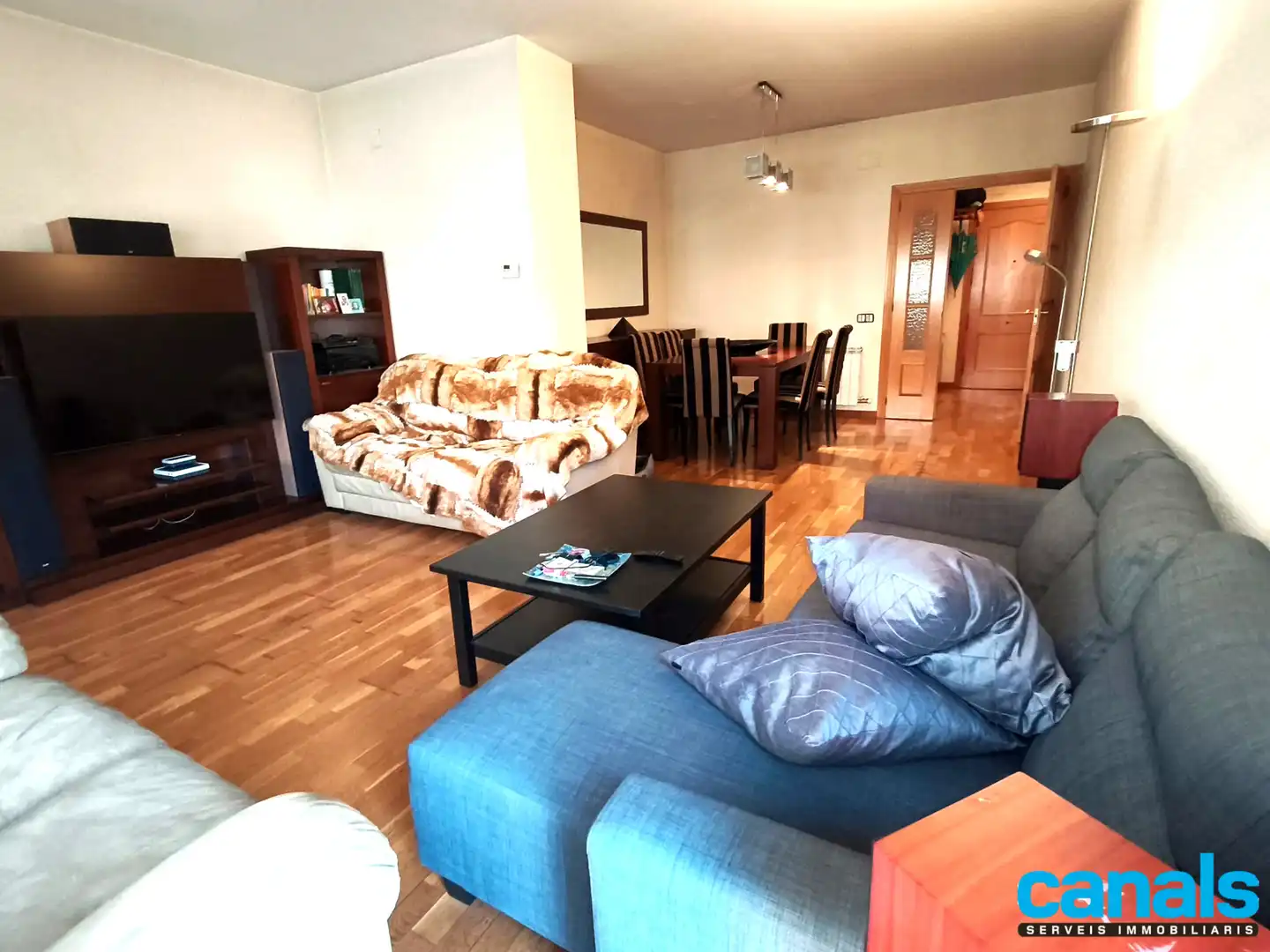 Living room of Flat for sale in Cerdanyola del Vallès  with Air Conditioner, Heating and Parquet flooring
