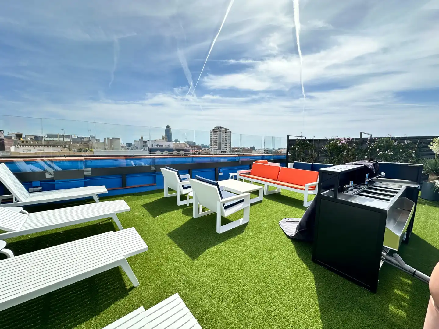 Terraza de Piso de alquiler en Barcelona con Aire acondicionado, Calefacción y Parquet