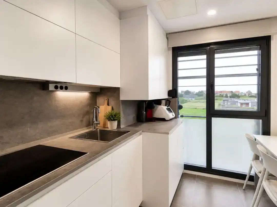 Kitchen of Flat for sale in Santander  with Swimming Pool and Balcony