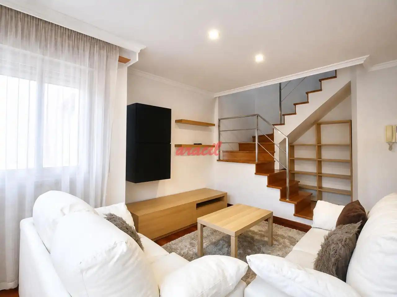 Living room of Duplexes for rent in Ourense Capital   with Heating and Furnished