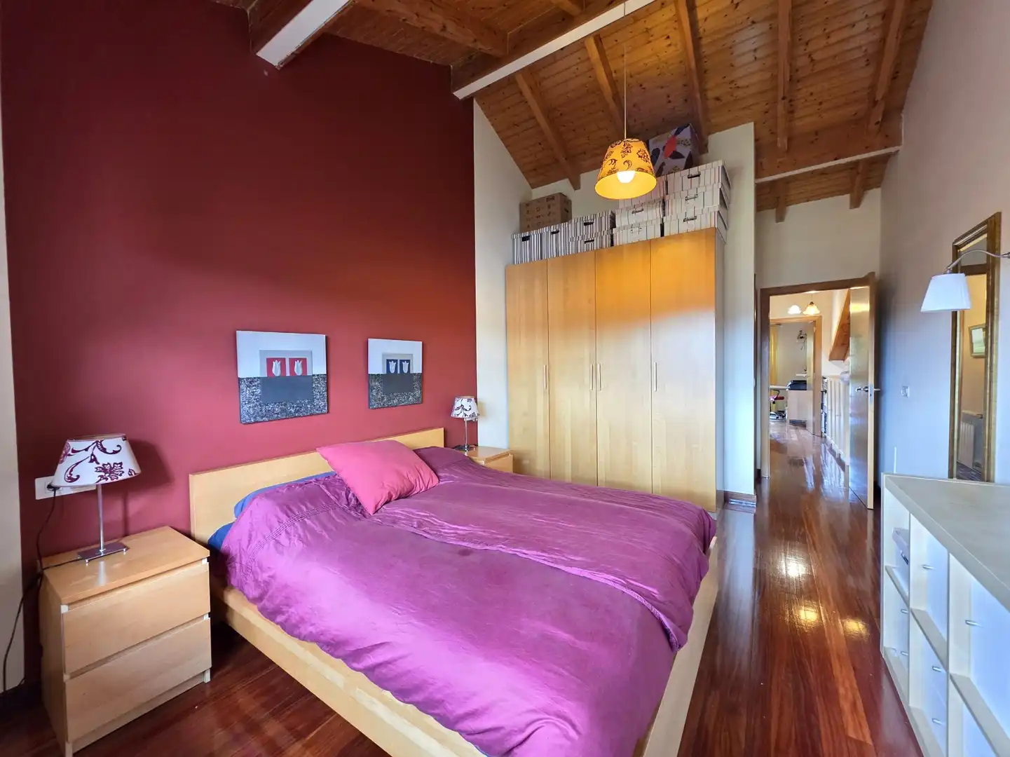 Schlafzimmer von Haus oder Chalet zum Verkauf in Sariego mit Heizung, Parkett und Terrasse
