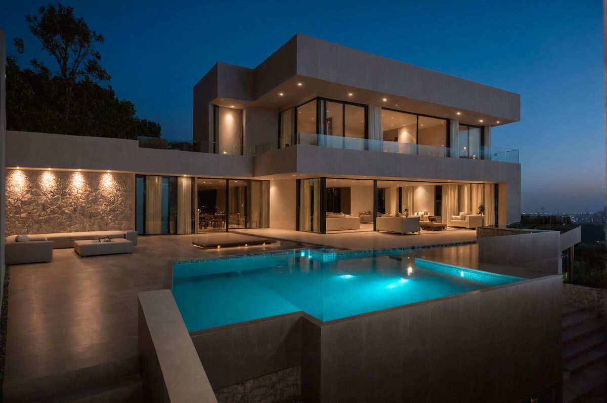 Swimming pool of Residential for sale in Mijas