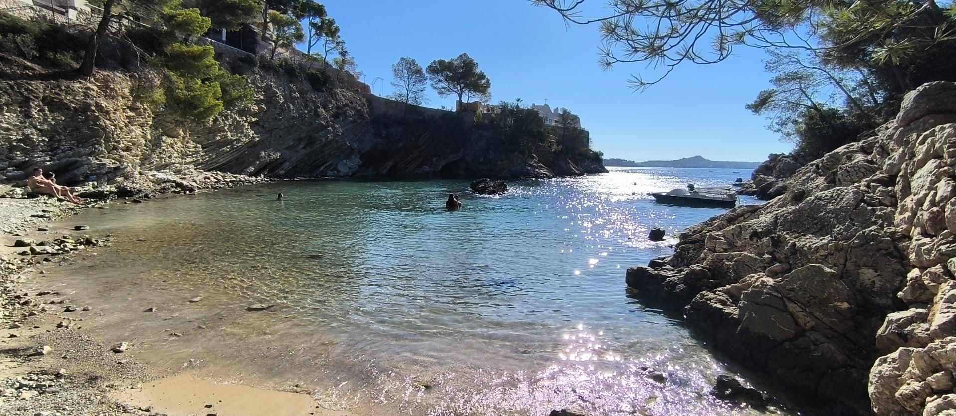 Schwimmbecken von Wohnung zum Verkauf in Calvià mit Klimaanlage, Privatgarten und Terrasse