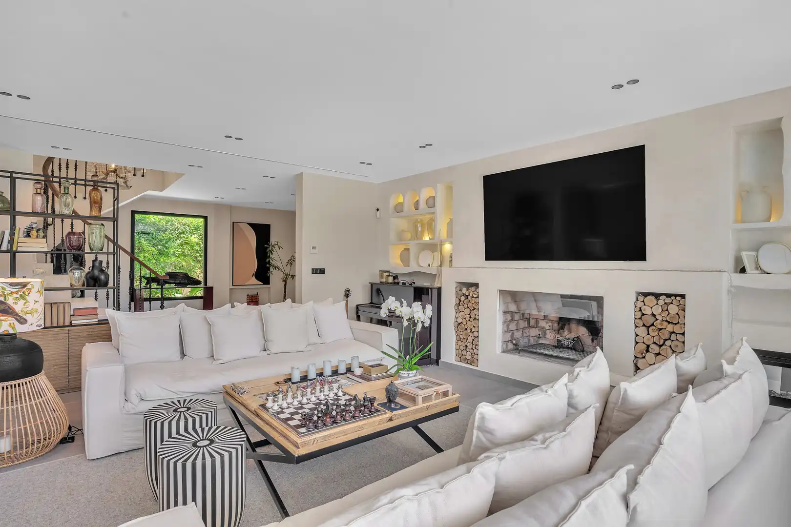 Sala d'estar de Casa o xalet de lloguer en Marbella amb Aire condicionat, Jardí privat i Terrassa