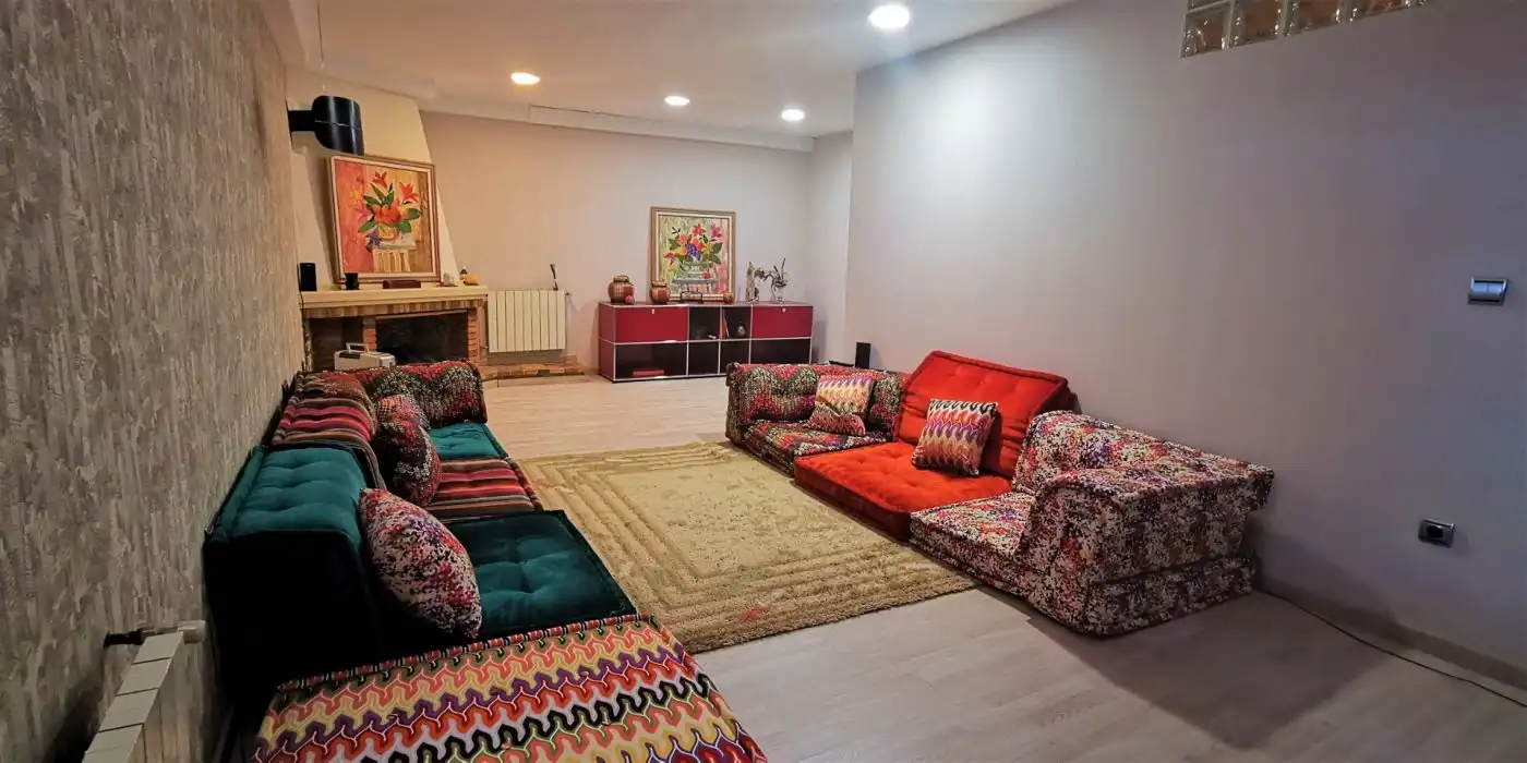 Sala d'estar de Casa o xalet en venda en Elche / Elx amb Aire condicionat, Jardí privat i Terrassa