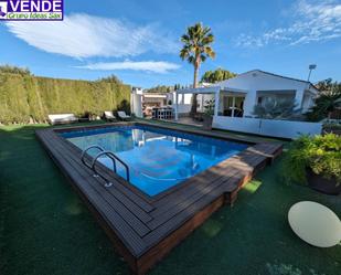 Swimming pool of Country house for sale in Sax  with Air Conditioner, Parquet flooring and Swimming Pool