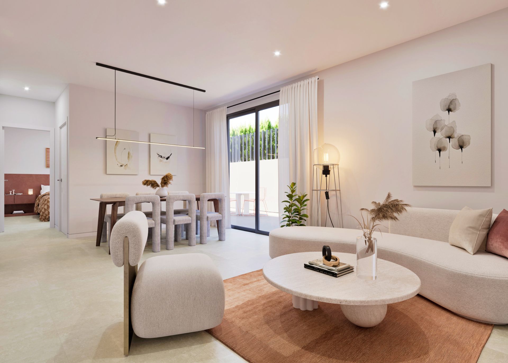 Sala de estar de Casa o chalet en venta en Sant Joan d'Alacant con Aire acondicionado, Jardín privado y Piscina