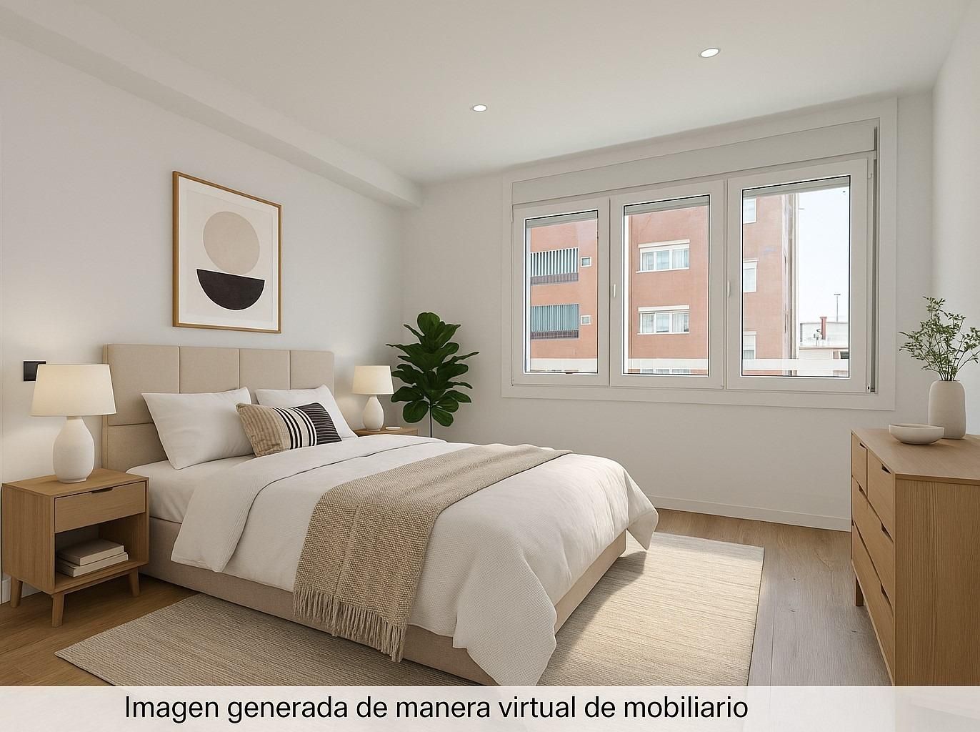 Bedroom of Flat for sale in Sabadell  with Air Conditioner, Parquet flooring and Terrace