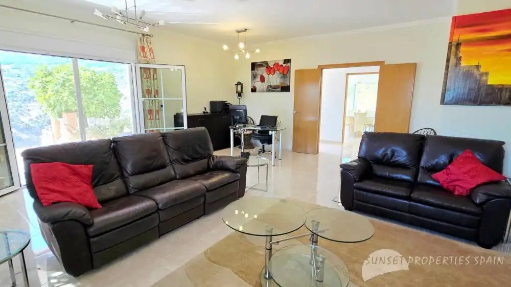 Living room of Houses for sale in Cómpeta  with Air Conditioner, Private garden and Swimming Pool