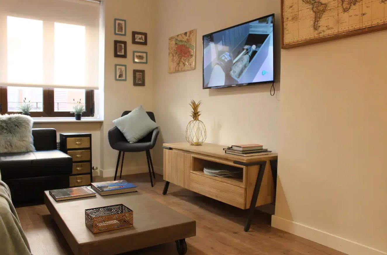 Living room of Apartment to rent in  Zaragoza Capital  with Air Conditioner, Heating and Parquet flooring