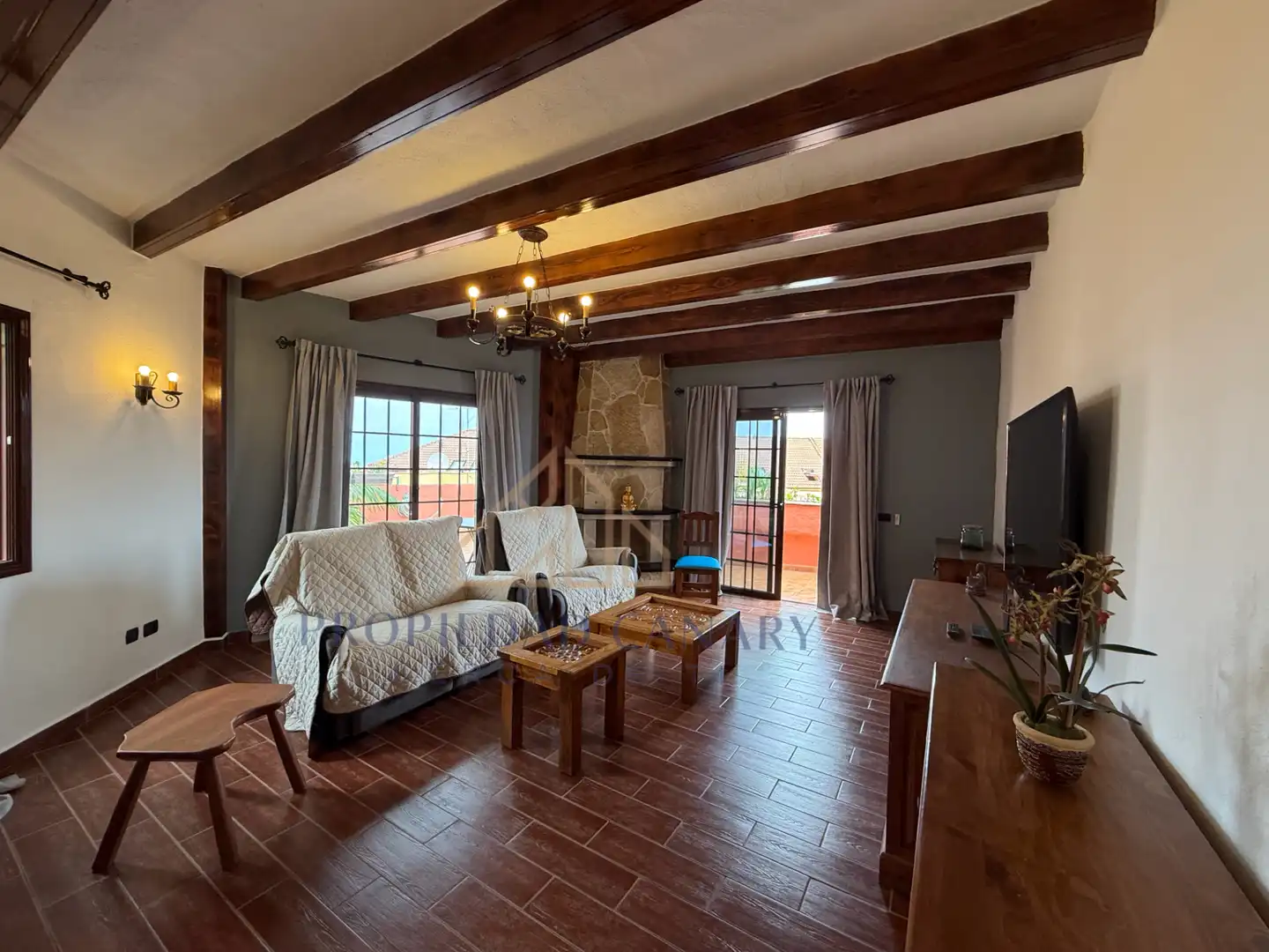 Living room of Flat for rent in Santa Úrsula  with Terrace, Furnished and Oven