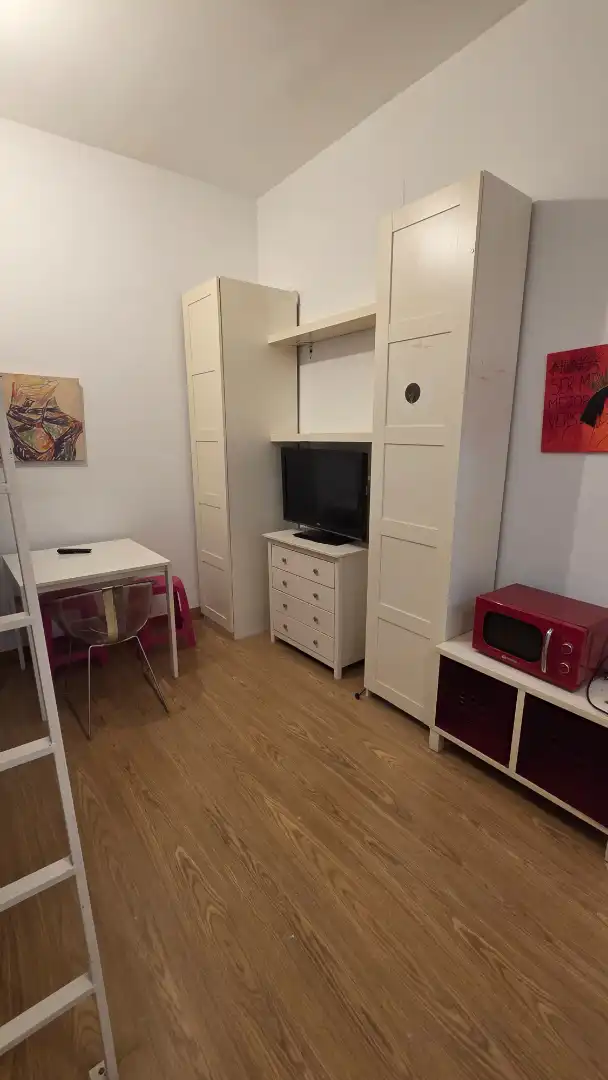 Dormitori de Estudi de lloguer en Madrid amb Aire condicionat i Moblat