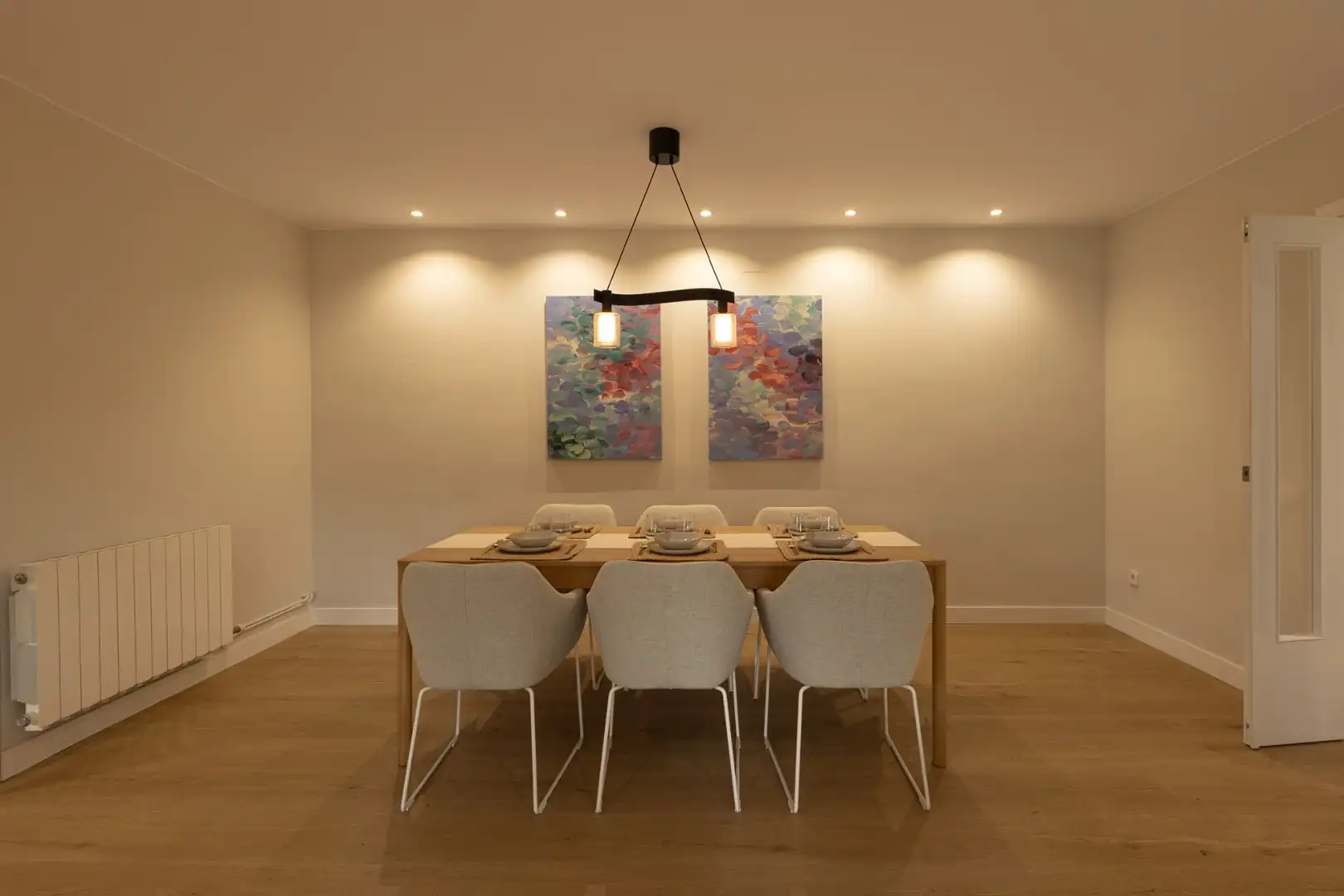 Esszimmer von Wohnung zum Verkauf in Badalona mit Klimaanlage, Heizung und Privatgarten