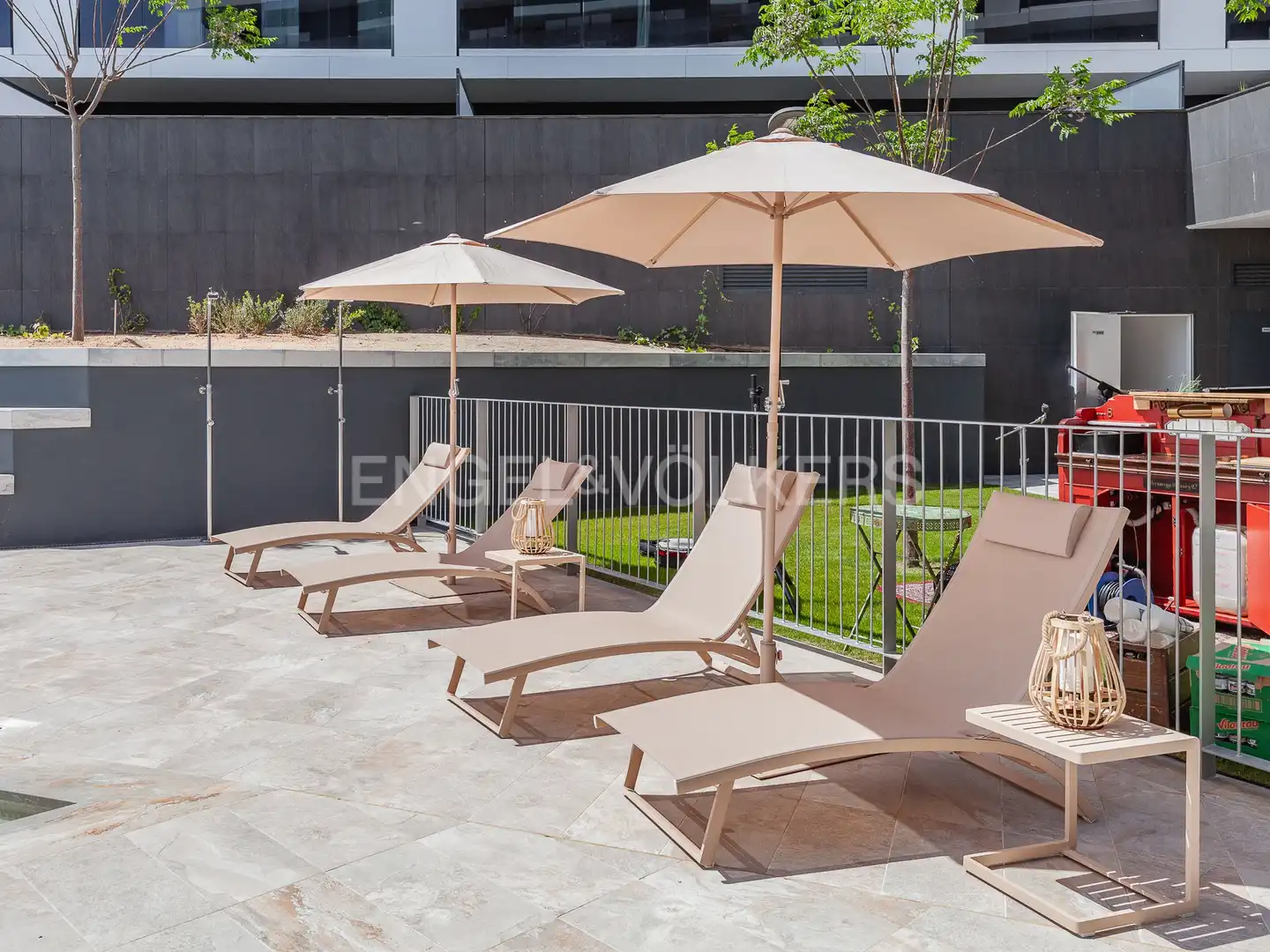 Terrasse von Wohnung zur Miete in Esplugues de Llobregat mit Klimaanlage, Heizung und Parkett