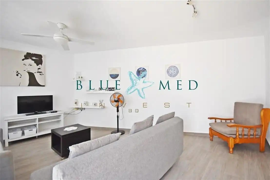 Sala de estar de Dúplex en venta en Mazarrón con Jardín privado, Terraza y Amueblado