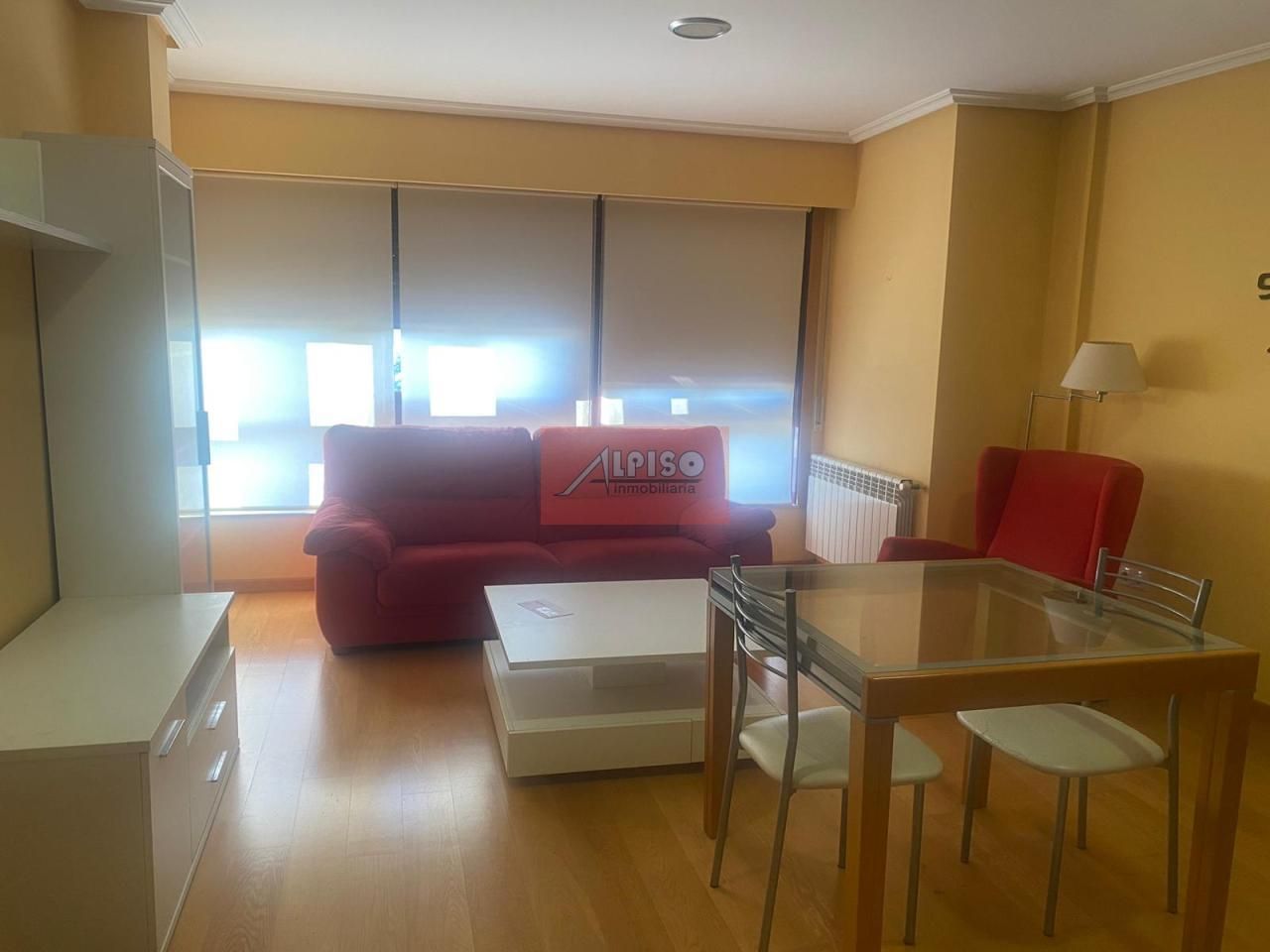 Sala d'estar de Dúplex de lloguer en Ourense Capital  amb Calefacció, Parquet i Moblat
