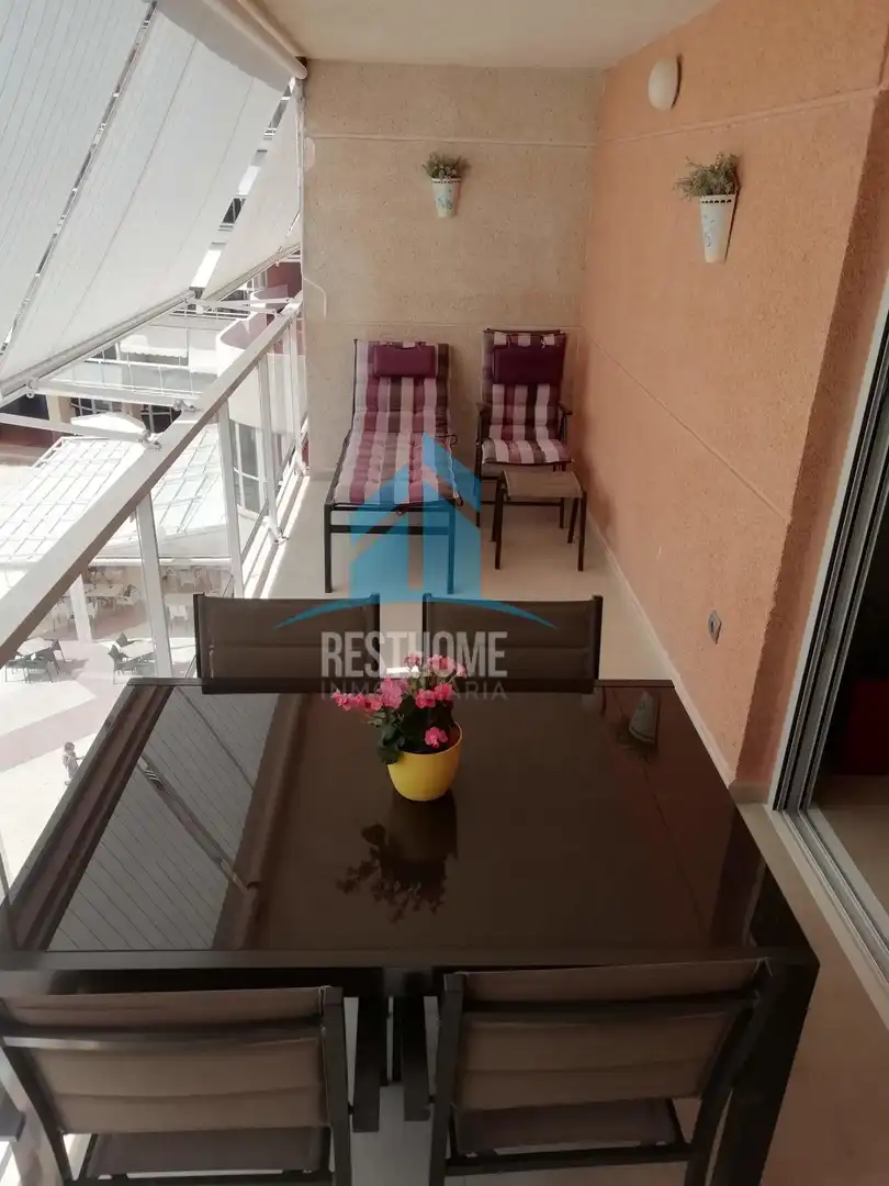 Terraza de Apartamento de alquiler en Cullera con Aire acondicionado, Jardín privado y Terraza