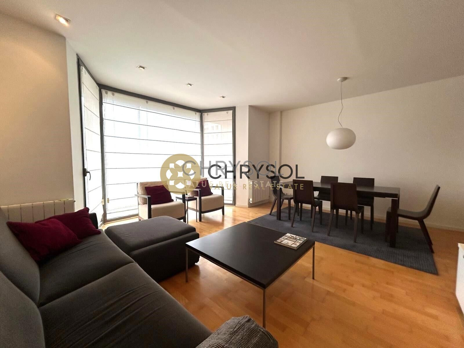 Sala de estar de Piso de alquiler en  Barcelona Capital con Aire acondicionado, Calefacción y Parquet