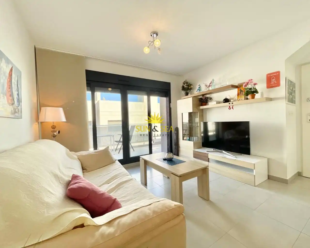 Sala de estar de Piso de alquiler en Pilar de la Horadada con Aire acondicionado, Calefacción y Terraza