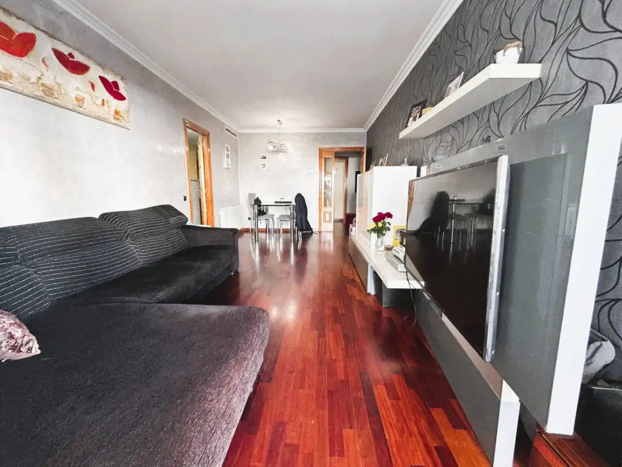 Living room of Flat for sale in Sabadell  with Air Conditioner, Heating and Parquet flooring
