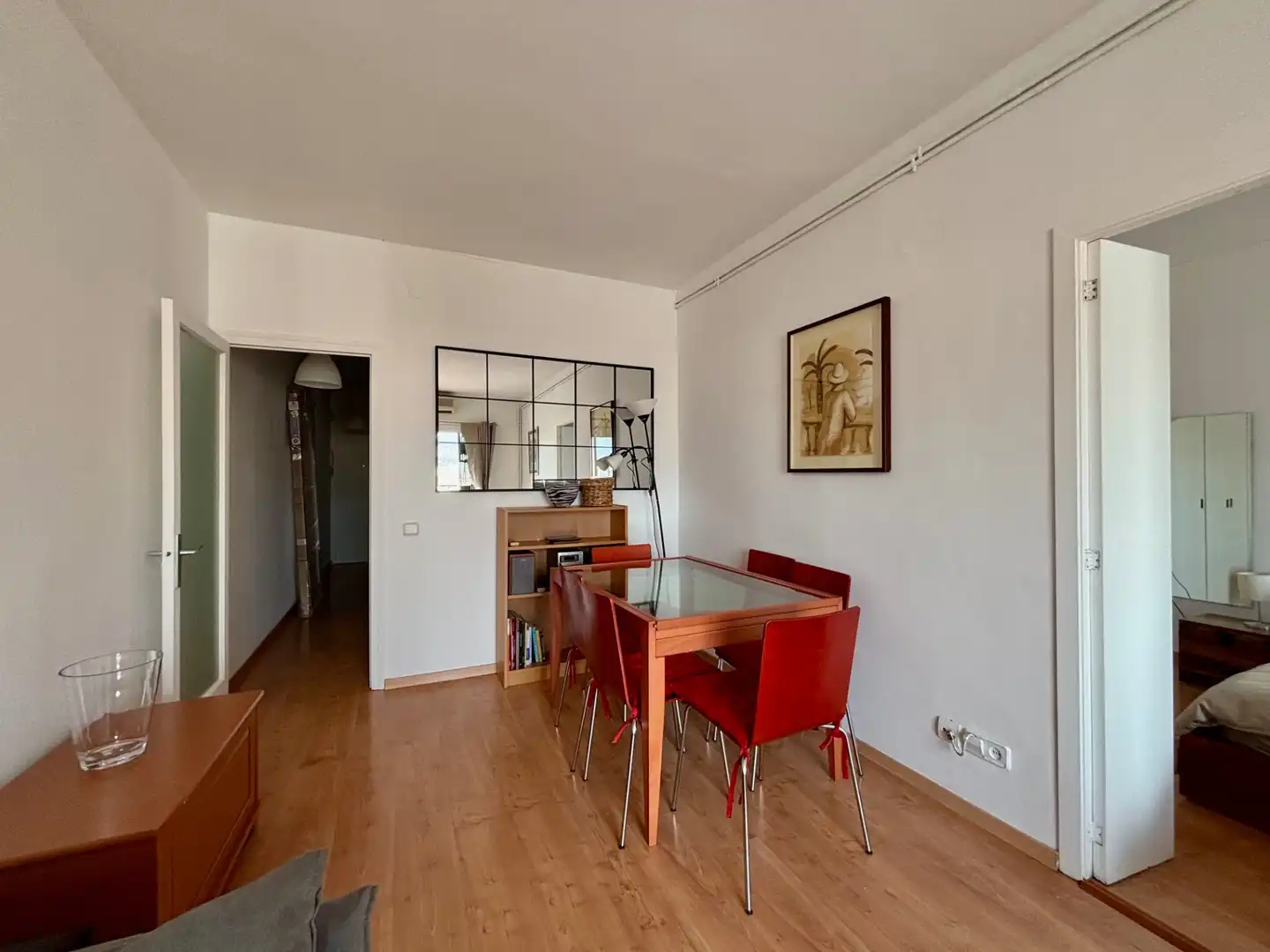 Esszimmer von Dachboden zur Miete in Barcelona mit Klimaanlage, Heizung und Parkett