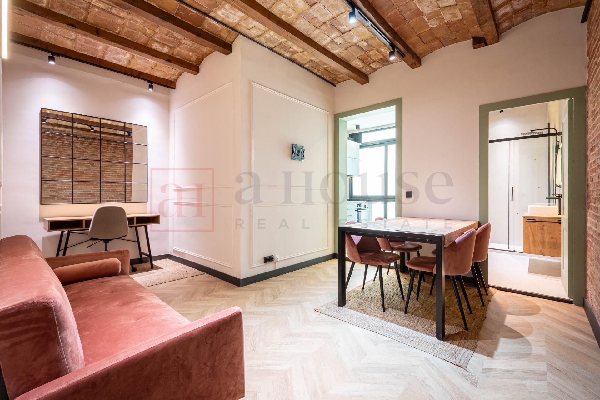 Living room of Flat for sale in  Barcelona Capital  with Parquet flooring