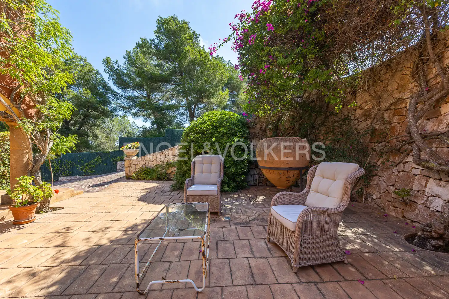 Terrasse von Haus oder Chalet zur Miete in Jávea / Xàbia mit Klimaanlage, Heizung und Privatgarten