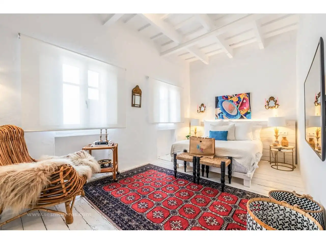 Dormitori de Casa o xalet en venda en Es Migjorn Gran amb Aire condicionat, Calefacció i Terrassa