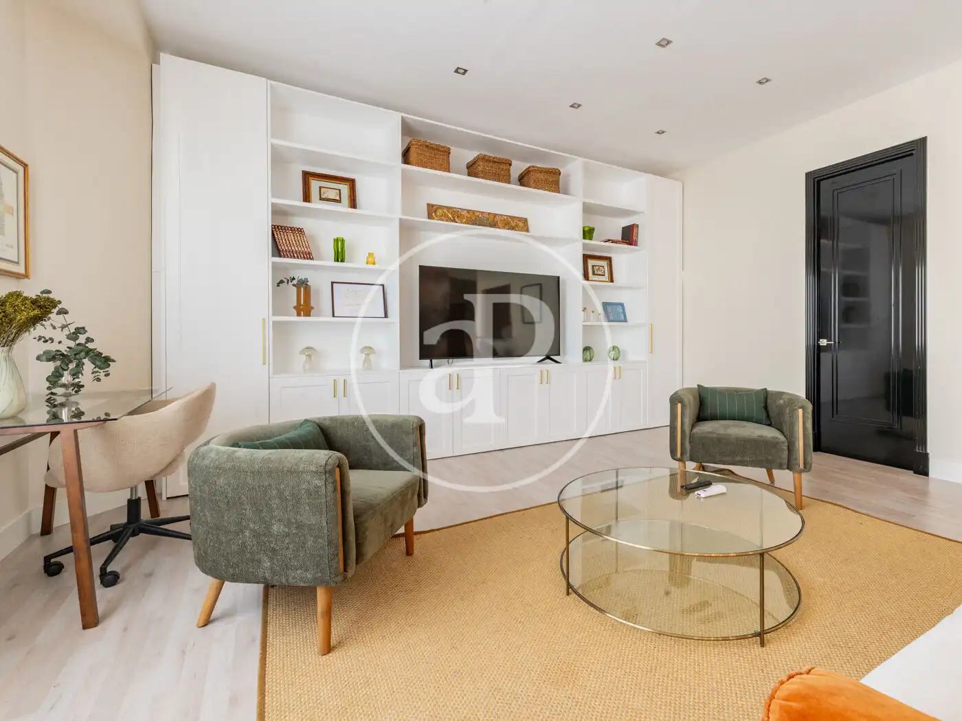 Living room of Flat for rent in  Madrid Capital  with Air Conditioner, Heating and Furnished