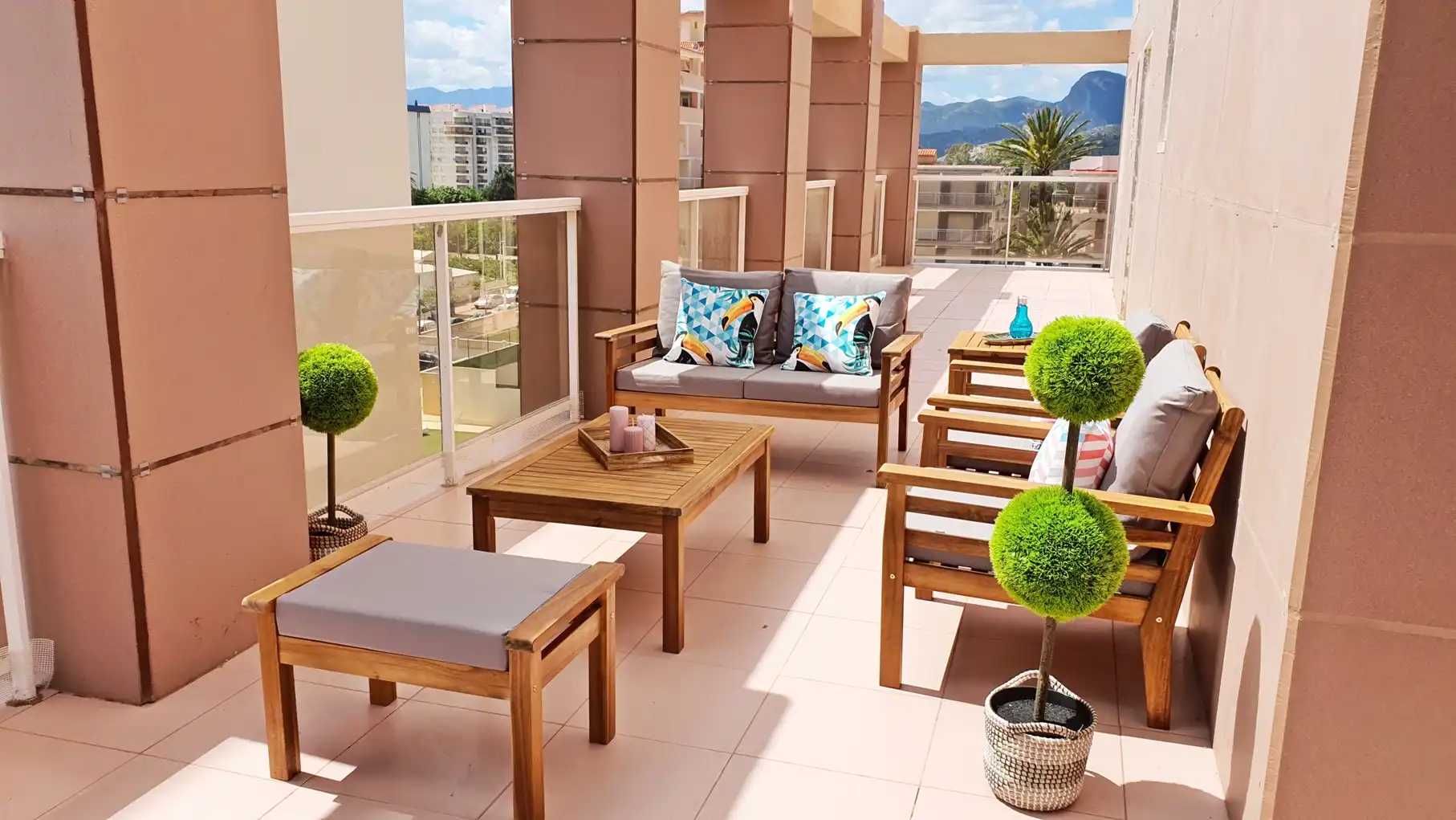 Terrasse von Wohnungen zur Miete in Gandia mit Terrasse, Möbliert und Ofen