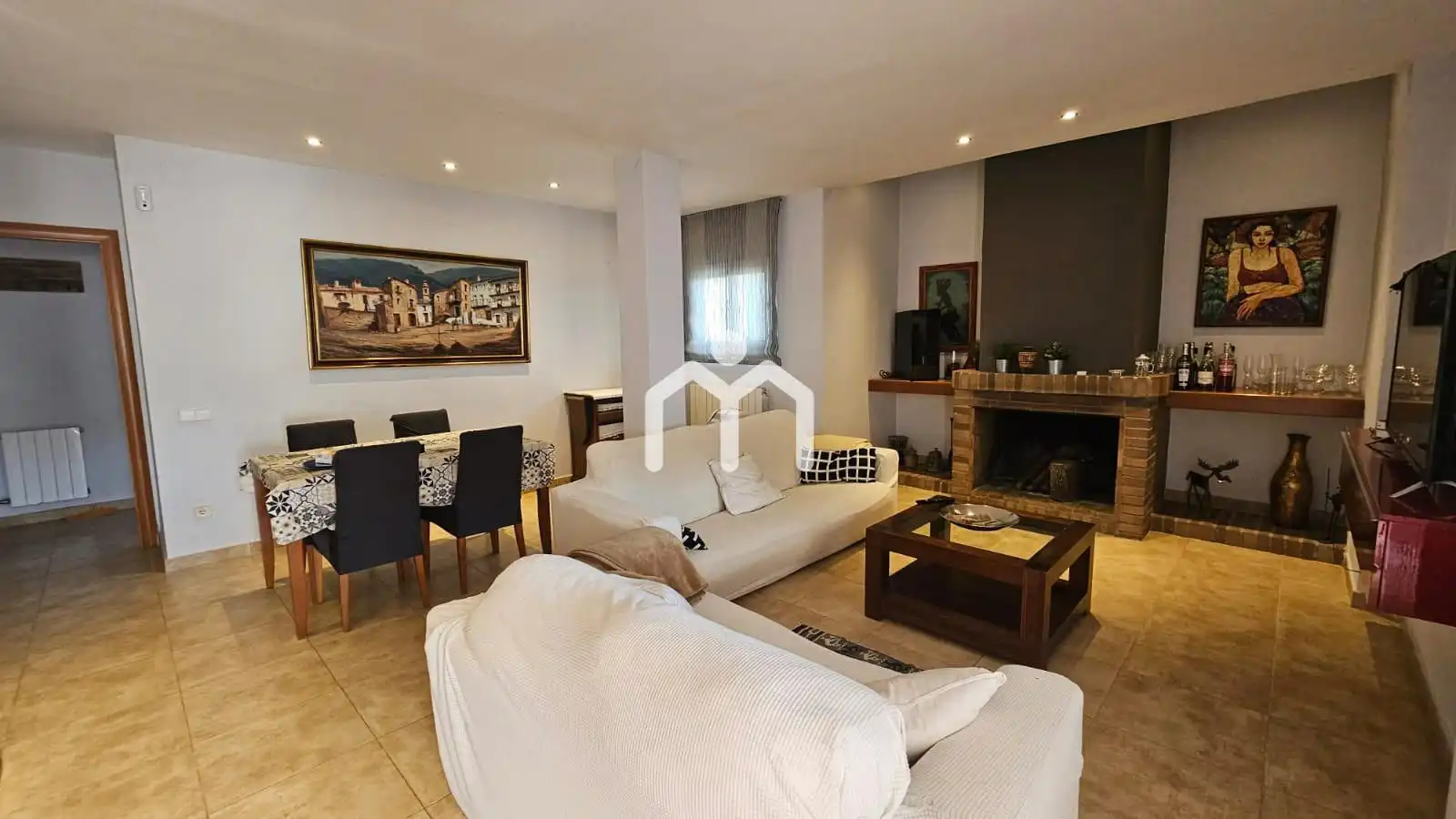 Sala de estar de Casa o chalet en venta en Cabrils con Calefacción, Parquet y Terraza