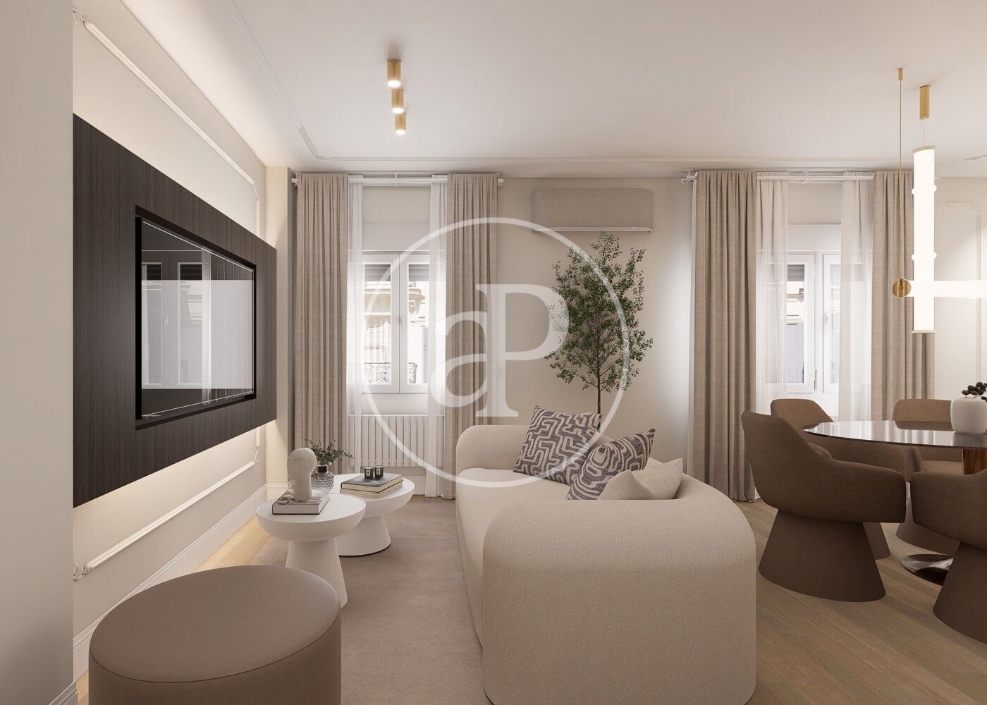 Living room of Flat for sale in  Madrid Capital  with Air Conditioner, Heating and Terrace