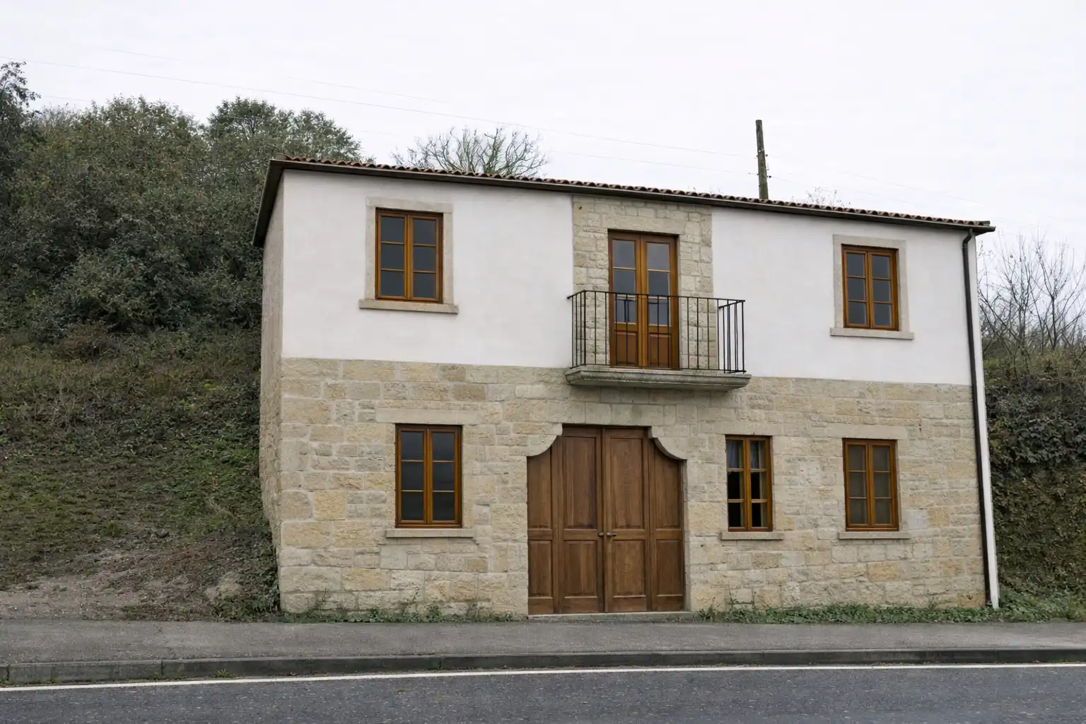 Vista exterior de Casa o xalet en venda en Covelo amb Jardí privat