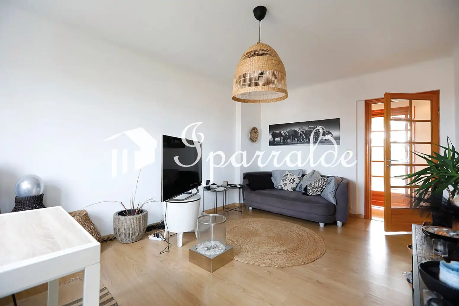 Living room of Flat for sale in Hendaye  with Heating, Parquet flooring and Balcony
