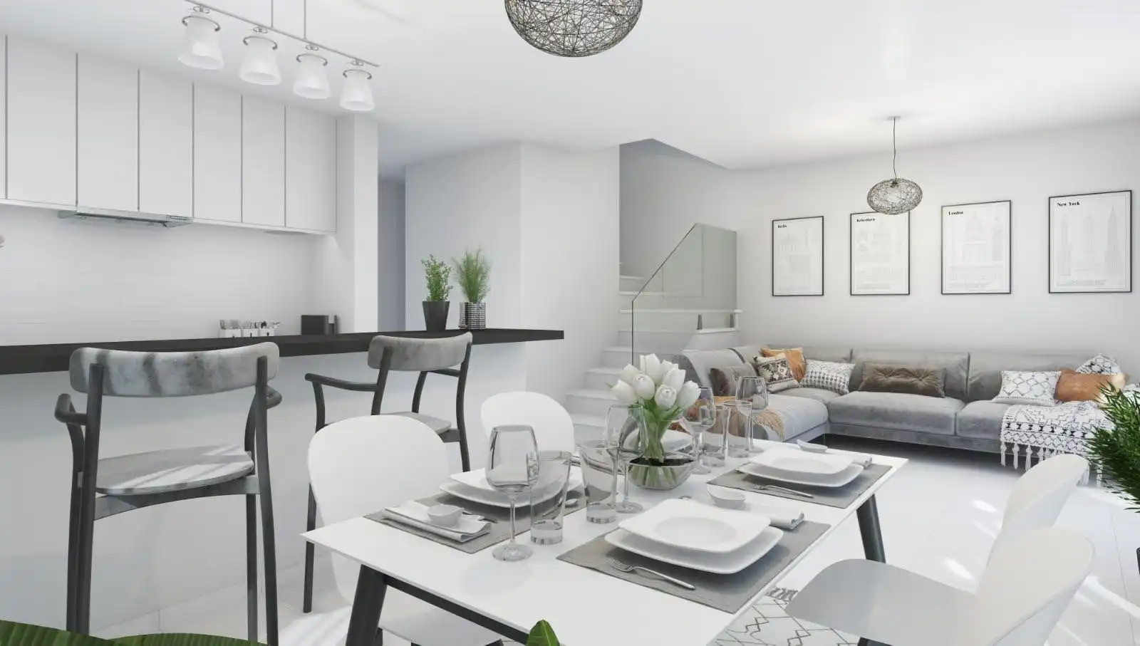 Comedor de Casa adosada en venta en Nerja con Terraza, Trastero y Balcón