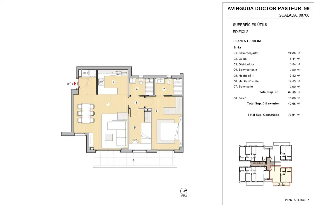 Piso de obra nueva con terraza en venta en Avinguda del Doctor Pasteur 99, imagen 9