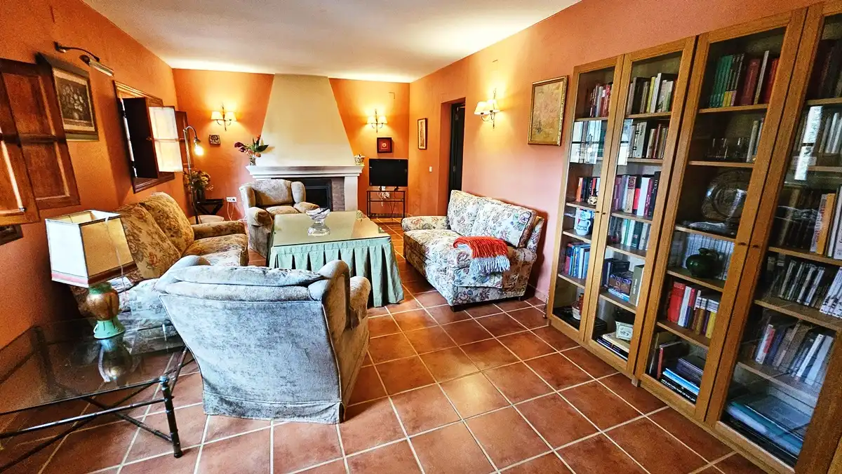 Sala de estar de Finca rústica en venta en Cortegana con Jardín privado, Terraza y Piscina