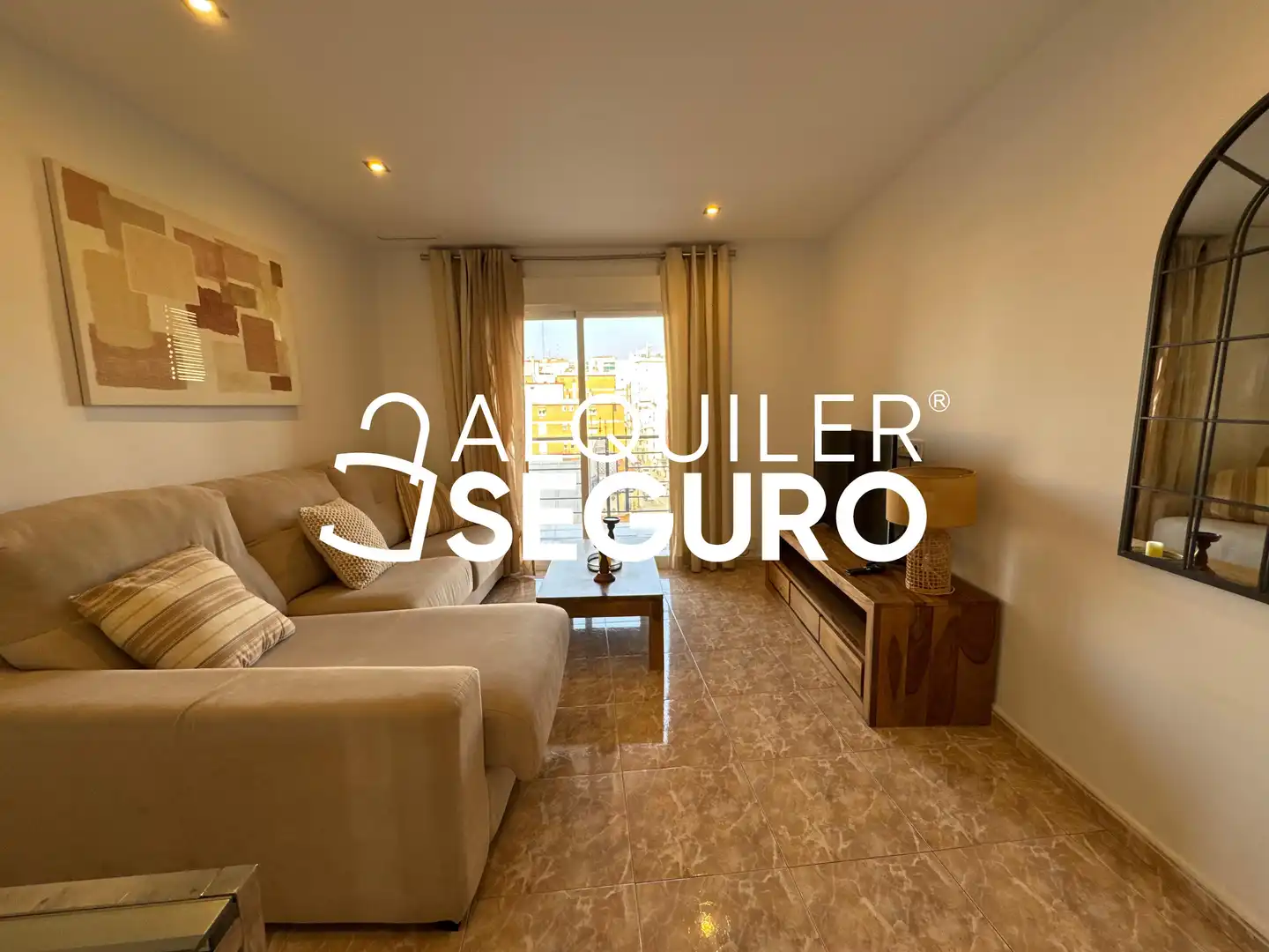 Schlafzimmer von Wohnung zur Miete in Málaga mit Klimaanlage, Terrasse und Möbliert