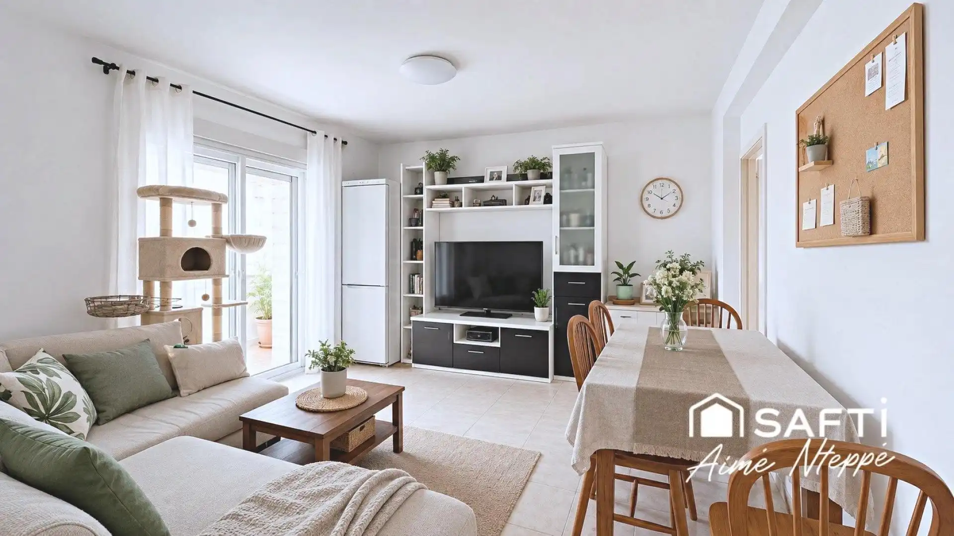 Living room of Flat for sale in Girona  with Heating, Furnished and Balcony