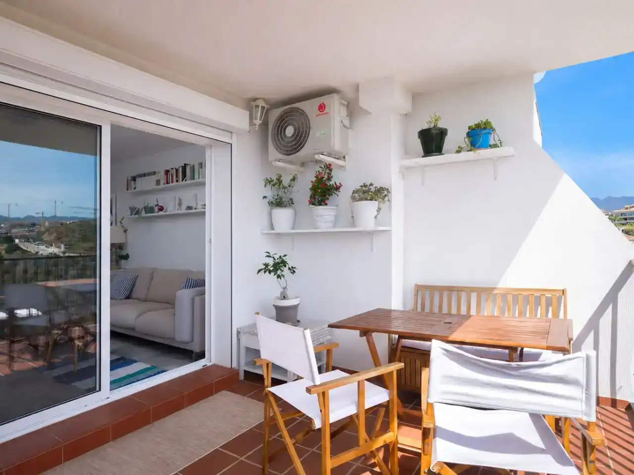 Balcony of Flat for sale in Mijas  with Air Conditioner, Storage room and Swimming Pool