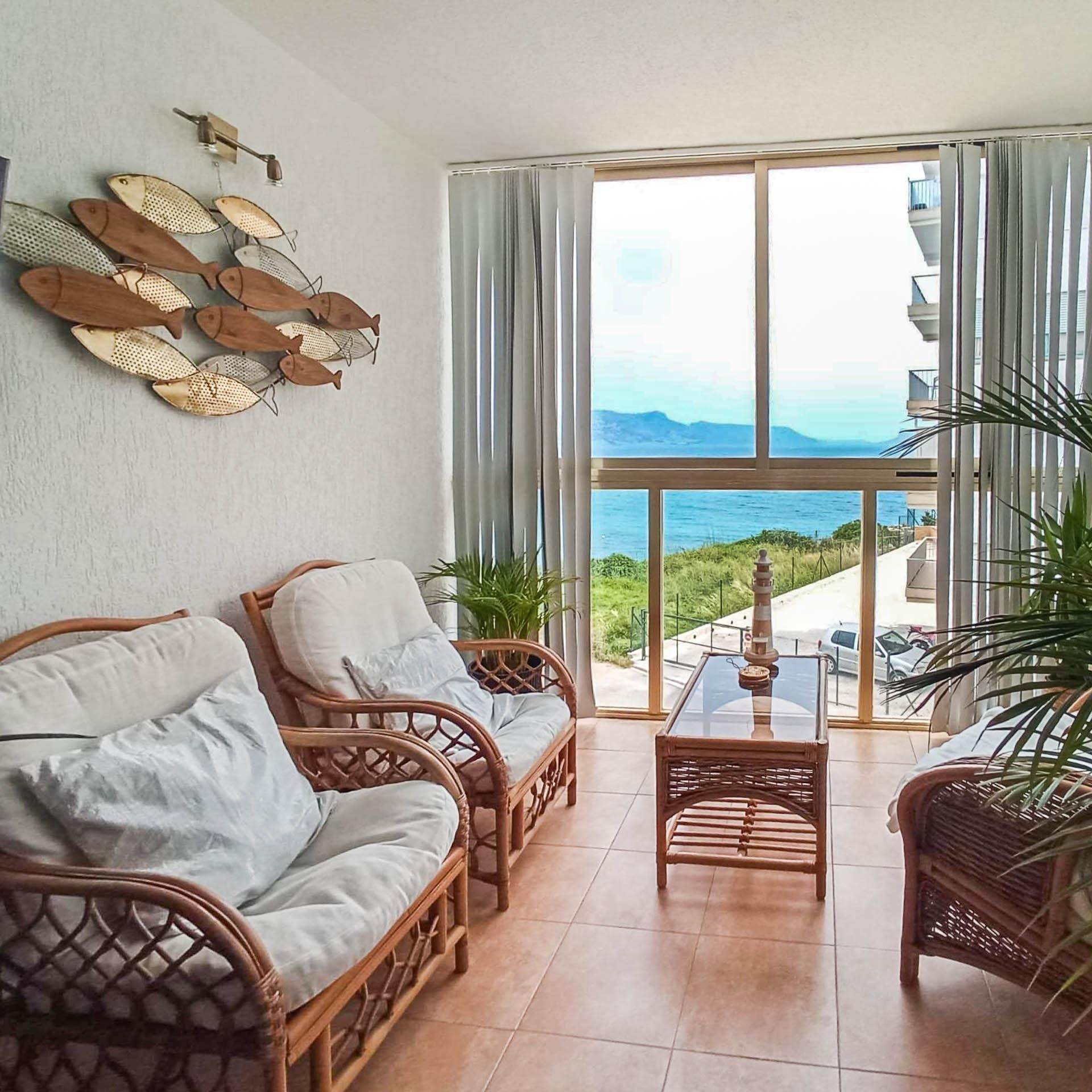 Dormitori de Apartament de lloguer en L'Alfàs del Pi amb Aire condicionat, Jardí privat i Terrassa
