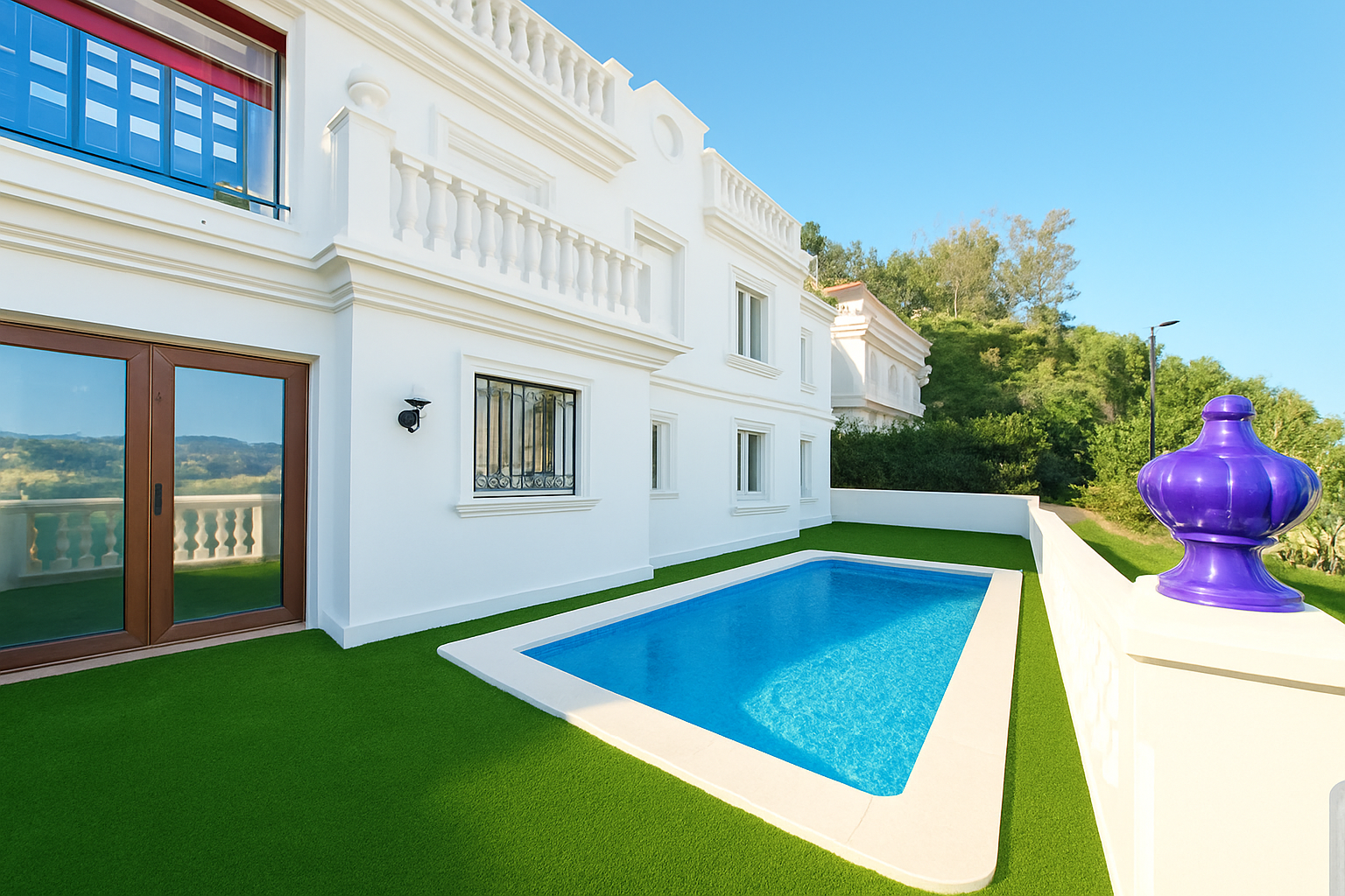 Swimming pool of House or chalet for sale in Málaga Capital  with Air Conditioner, Heating and Private garden