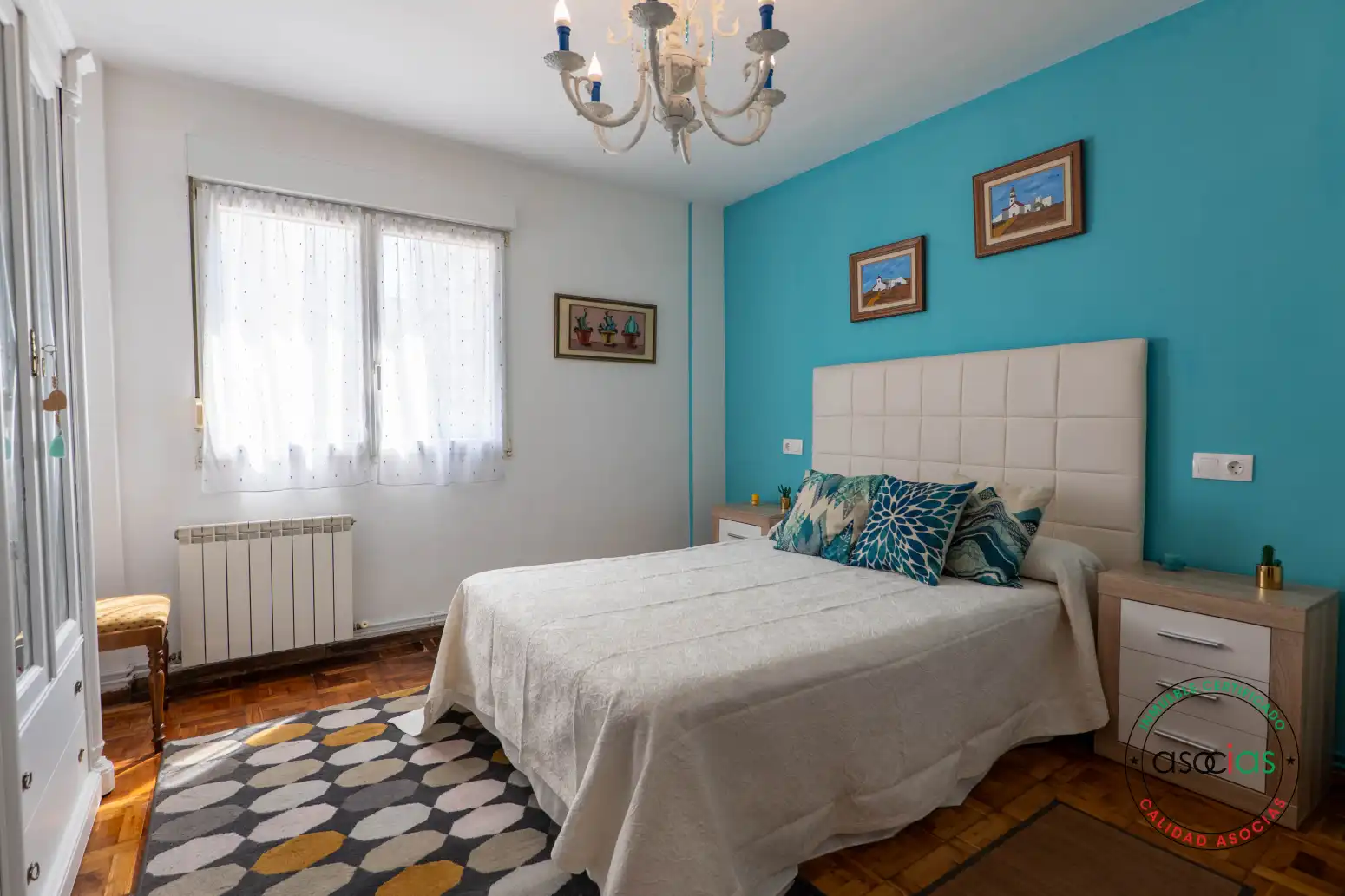 Bedroom of Flat for sale in Gijón   with Heating, Parquet flooring and Furnished