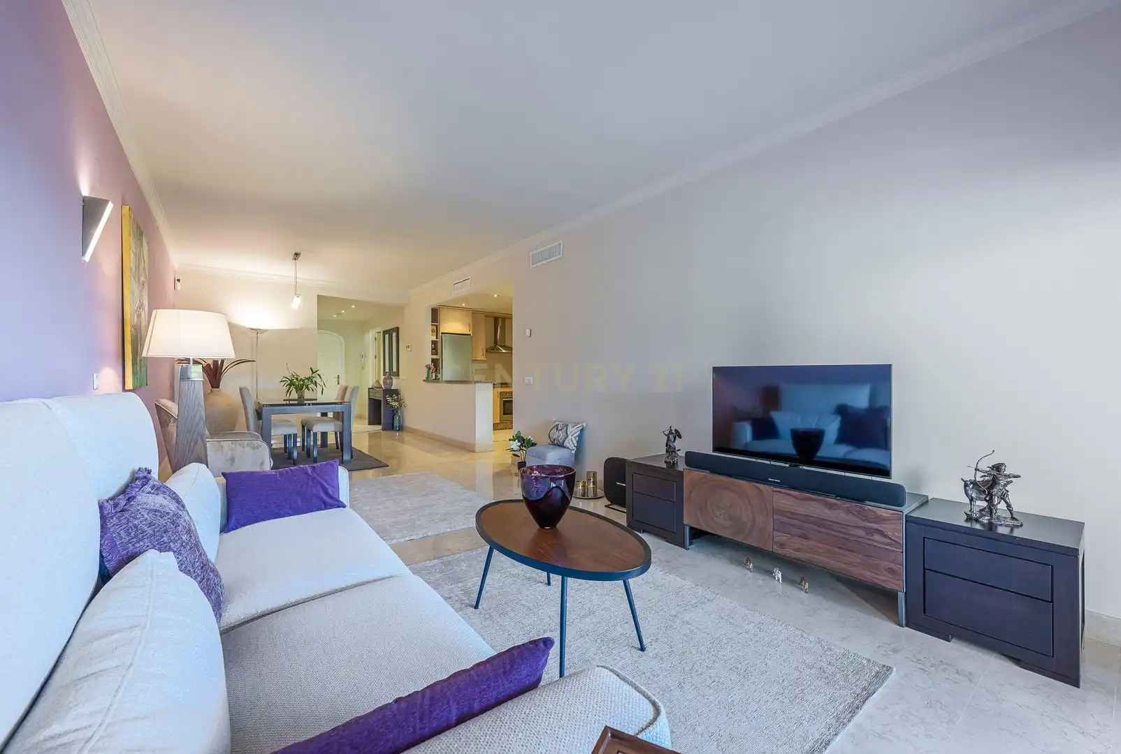 Living room of Apartments for rent in Marbella  with Air Conditioner, Private garden and Washing machine