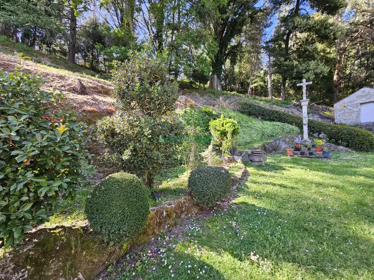 Jardín de Finca rústica en venta en A Cañiza   con Calefacción, Jardín privado y Terraza