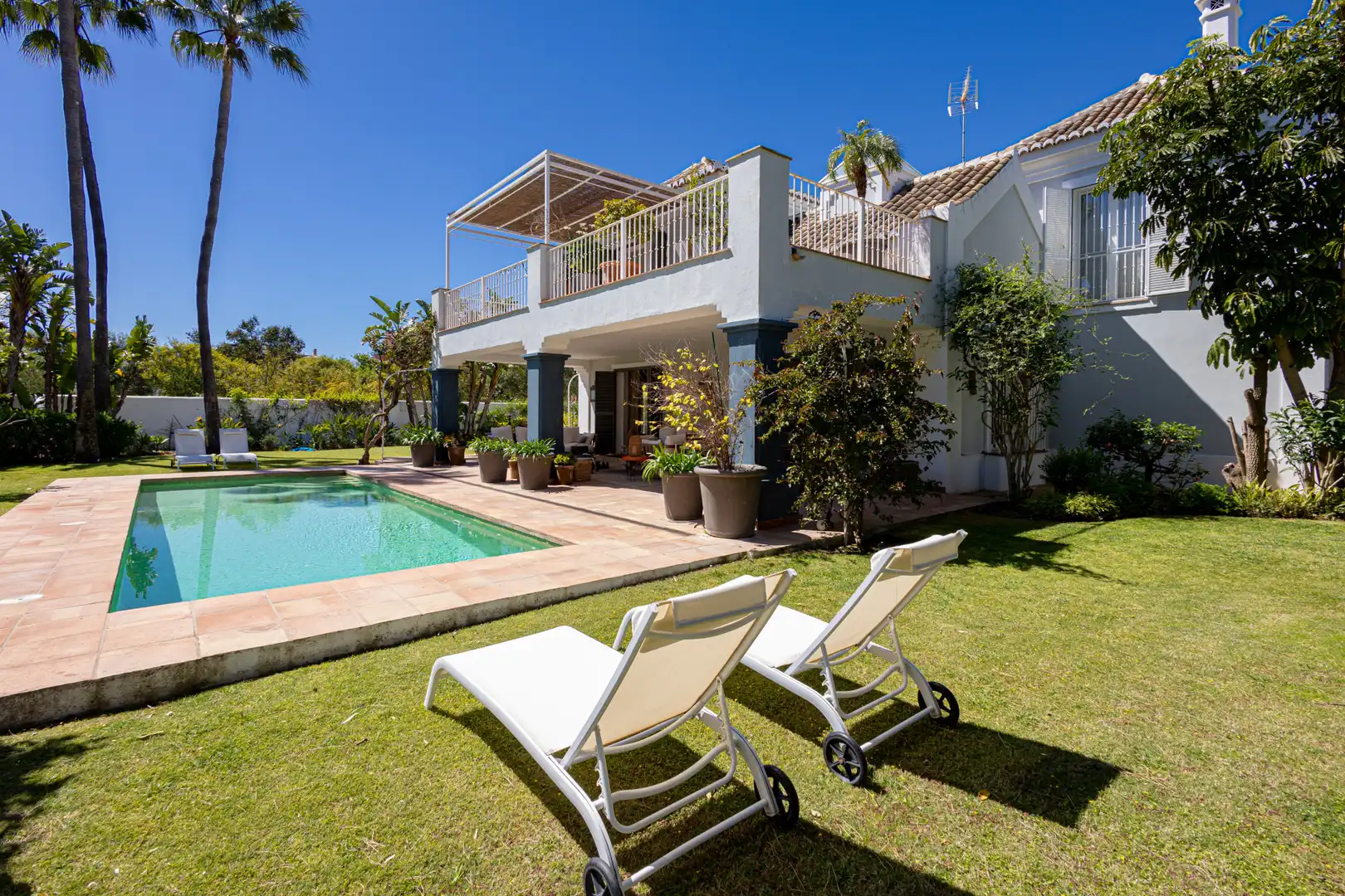 Jardín de Casa o chalet de alquiler en Estepona con Jardín privado, Terraza y Piscina