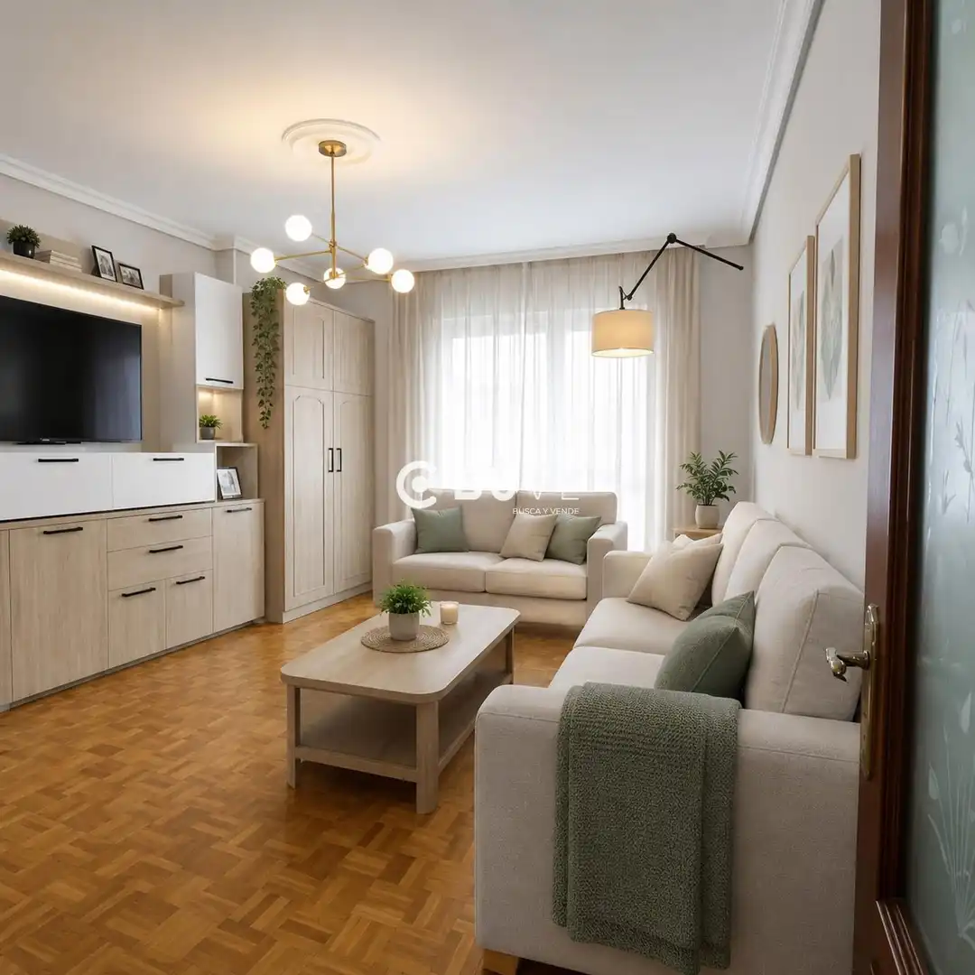 Living room of Flat for sale in Langreo  with Heating, Terrace and Storage room