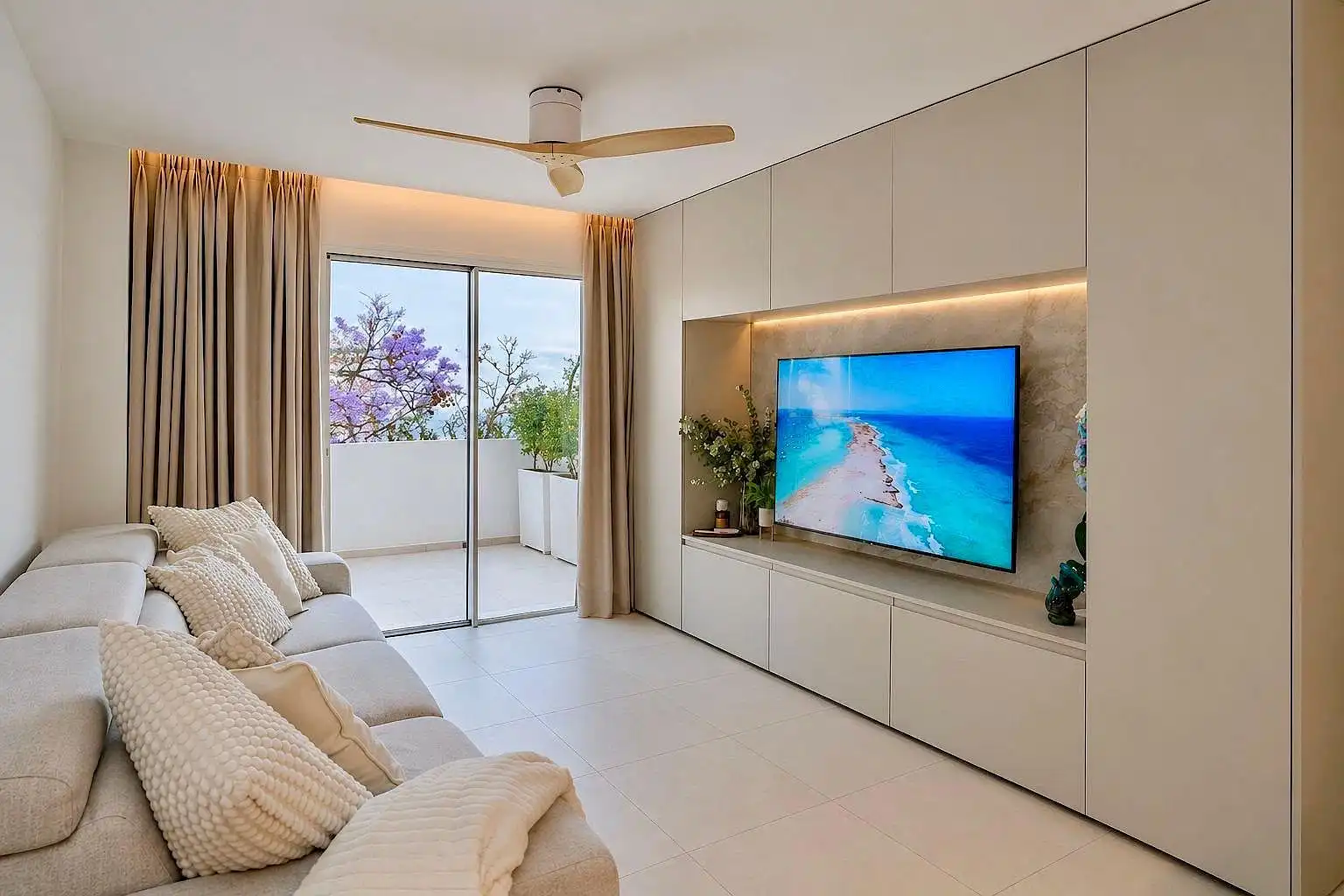 Sala de estar de Apartamento en venta en Benalmádena pueblo